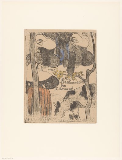 Tre donne bretoni e mucche da Emile Bernard
