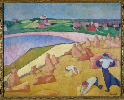 Tempo di raccolta vicino al mare, 1891 da Emile Bernard