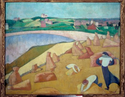 Raccolto vicino al mare, Saint Briac sur mer nel 1891 da Emile Bernard