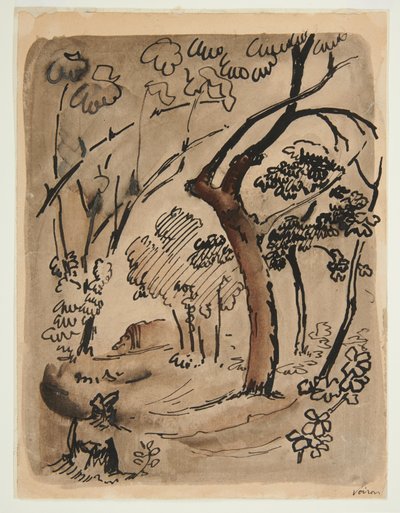 Paesaggio con alberi da Emile Bernard