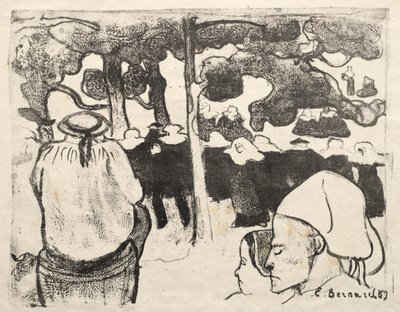 Les Bretonneries: Matrimonio in Bretagna (La Noce en Bretange) da Emile Bernard