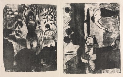 Cantante al Cafè-Concert e I mietitori (Les Moissonneurs) da Emile Bernard