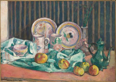Natura morta con mele e piatti di frutta, c.1906 da Emile Bernard