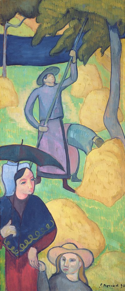 La raccolta delle mele, 1890 da Emile Bernard