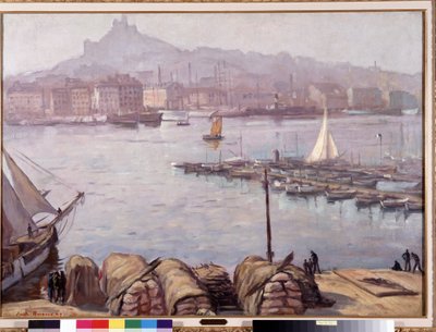 Il vecchio porto di Marsiglia e Notre Dame de la Garde da Emile Bernard