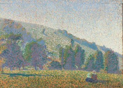 Due donne bretoni in un prato da Emile Bernard