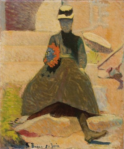 Donna a Saint-Briac, 1886 da Emile Bernard