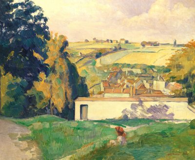 Giovane ragazza su una collina da Emile Bernard