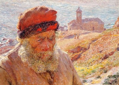 Ampelio, vecchio pescatore di Bordighera da Emile Claus