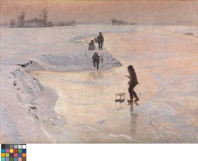 Italian: I pattinatori Skaters da Emile Claus