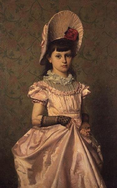 Ritratto di una ragazza in rosa da Emile Claus