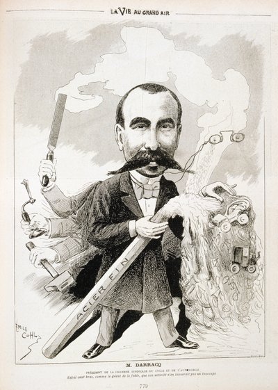 Pierre-Alexander Darracq, produttore di automobili francese, 1901 da Emile Cohl