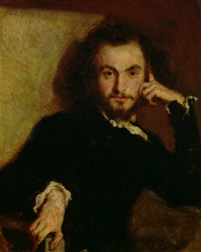 Ritratto di Charles Baudelaire (1821-67) 1844 da Emile Deroy