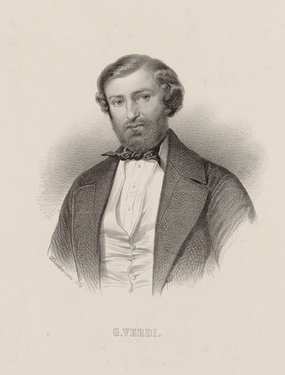 Ritratto del compositore Giuseppe Verdi da Emile Desmaisons