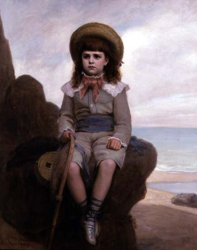 Ragazzo su una roccia con una rete da pesca da Emile Dupont Zipcy
