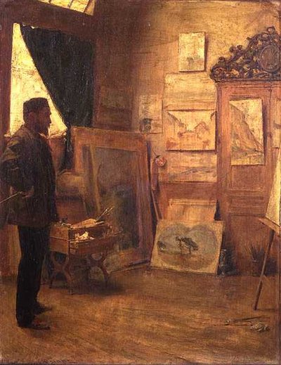 Nello studio da Emile Friant