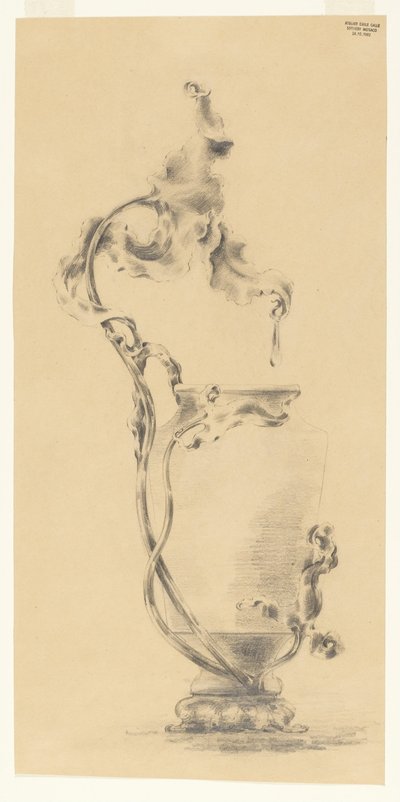 Design per un vaso montato in bronzo da Emile Galle
