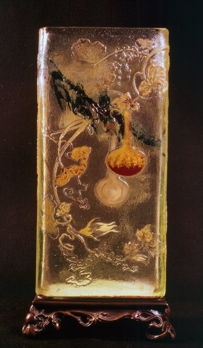 Vaso di vetro con motivi trasparenti e rilievi, di Emile Gallé (1846-1904), Francia da Emile Galle