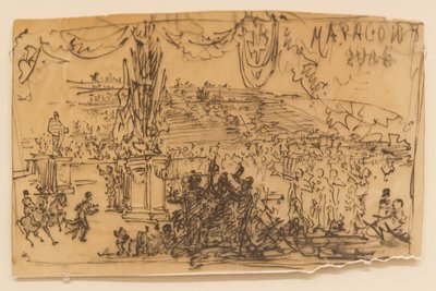 Cartolina di arrivo della maratona Gilliéron FamGILL Louvre2024-04-05 da Emile Gilliéron