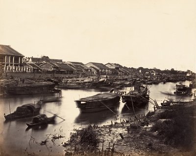 Veduta della città cinese Cholen, foglio n. 5, Saigon, Cocincina, 1866 da Emile Gsell
