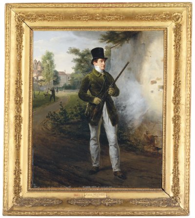 Gabriel Delessert in abiti da caccia da Emile Jean Horace Vernet