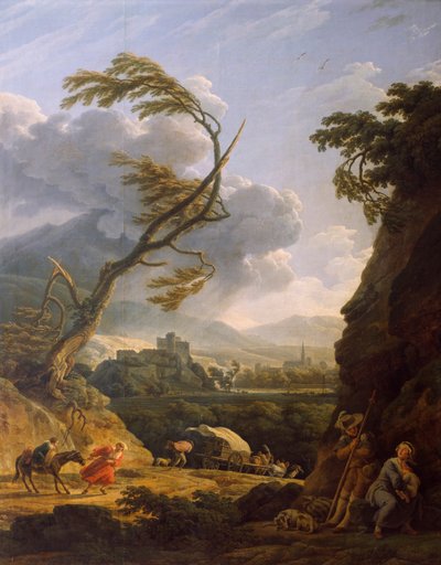 Mezzogiorno sulla terra, colpo di vento da Emile Jean Horace Vernet