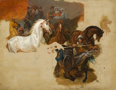 Corsa dei cavalli senza cavaliere da Emile Jean Horace Vernet