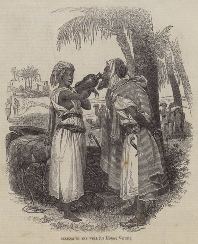 Rebecca al pozzo da Emile Jean Horace Vernet