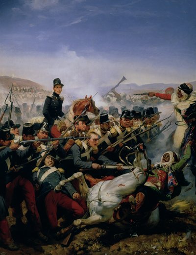 La battaglia di Somah, 1839 da Emile Jean Horace Vernet