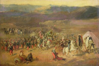 La Cattura del Seguito di Abd-el-Kader (1808-83) o, La Battaglia di Isly il 14 agosto 1844, 1844-63 da Emile Jean Horace Vernet
