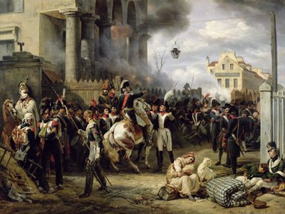 La Porta di Clichy durante la Difesa di Parigi, 30 marzo 1814, 1820 da Emile Jean Horace Vernet