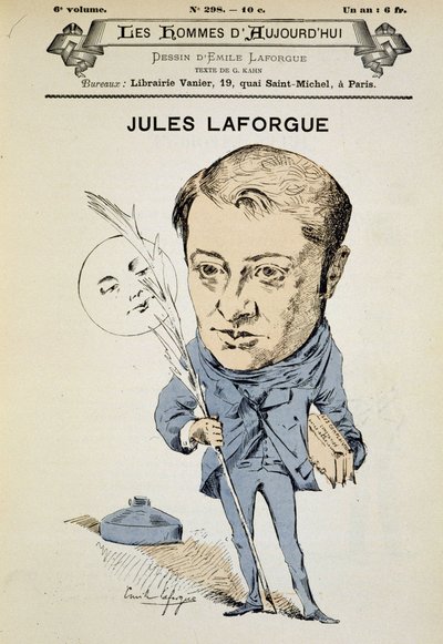 Ritratto di Jules Laforgue. Copertina "Les Hommes d