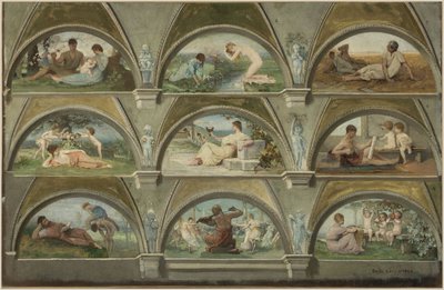 Bozzetto per il salone delle cariatidi all