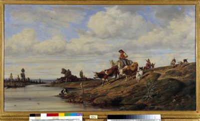 Il passaggio del guado da Emile Loubon