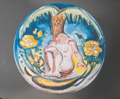 Design fauve di nudo femminile sotto una palma da Emile Othon Friesz