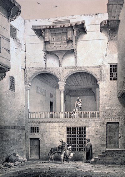 Casa di Beyt El-Tcheleby, 19° secolo da Emile Prisse d