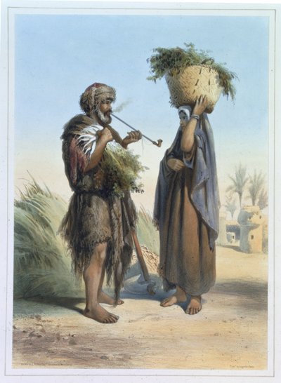Fellah uomo e donna, illustrazione da 