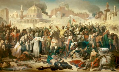 Prima Crociata: Presa di Gerusalemme da parte dei Crociati da Emile Signol
