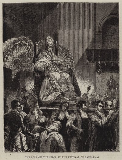 Il Papa sulla Sedia alla Festa della Candelora da Emile Theodore Therond