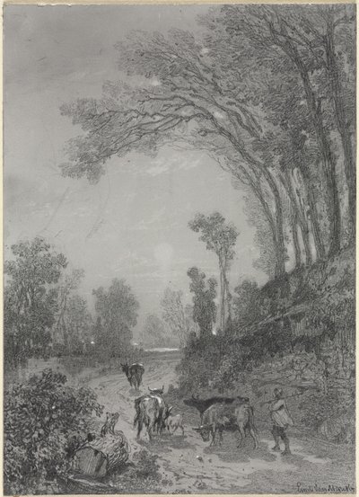 Paesaggio con mucche da Émile van Marcke