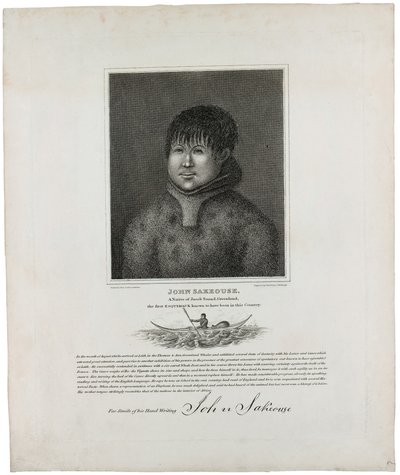 John Sakeouse, un nativo di Jacob Sound, Groenlandia, il primo eschimese conosciuto in questo paese da Emilia Anderson