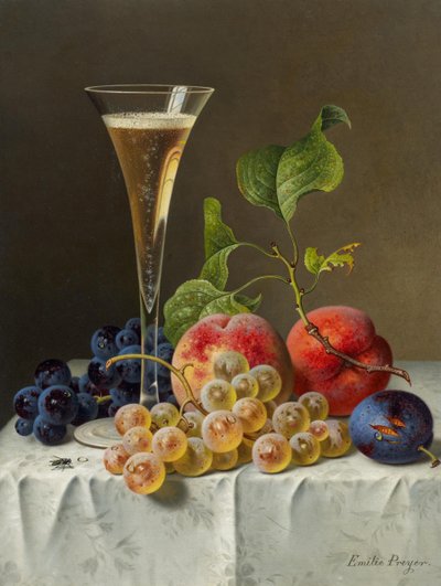 Natura morta con bicchiere di champagne da Emilie Preyer