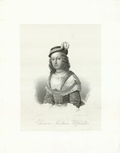 Leonora Christina, contessa Ulfeldt 1621-1698, 1847 da Emilius Ditlev Baerentzen