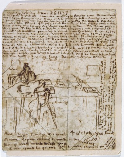 Carta del diario da Emily Bronte