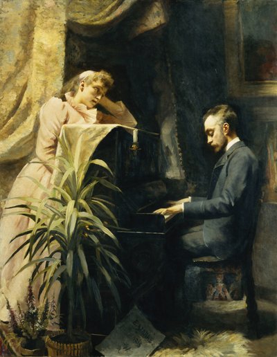 Al Pianoforte, 1891 da Emma Sparre