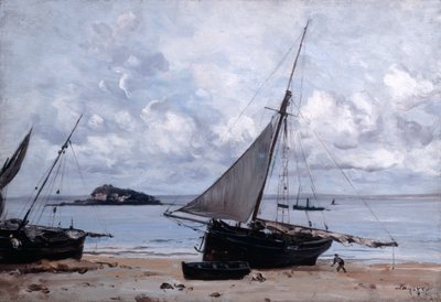 Barche arenate a St Jean, 1884 da Emmanuel Lansyer
