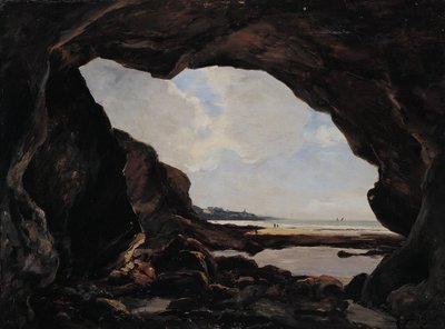 Grotta del Ris sotto la scogliera ferruginosa, Douarnenez, agosto 1876 da Emmanuel Lansyer