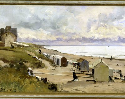 La spiaggia dei bagni a St Pair (Manche) da Emmanuel Lansyer