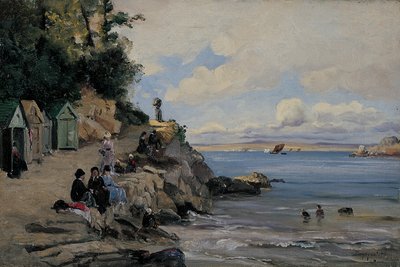 Bagno delle signore, Douarnenez, agosto 1876 da Emmanuel Lansyer