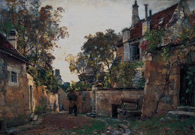La casa di mio zio Pescherard al castello di Loches. 1882 (olio su tela) da Emmanuel Lansyer